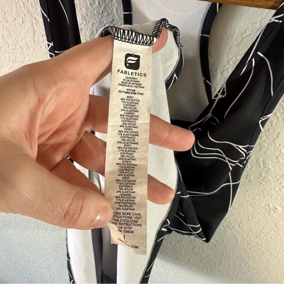 Fabletics | Black & White Racerback Tank - Picture 8 of 8
